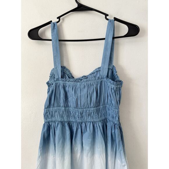 NWT J. Crew Ombré Dip Dye Midi Dress Blue Size Medium - Picture 5 of 9
